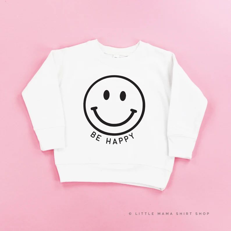 Be Happy  Smiley Face  Sweater for Kids  90's Vibe Kid | Etsy | Etsy (US)