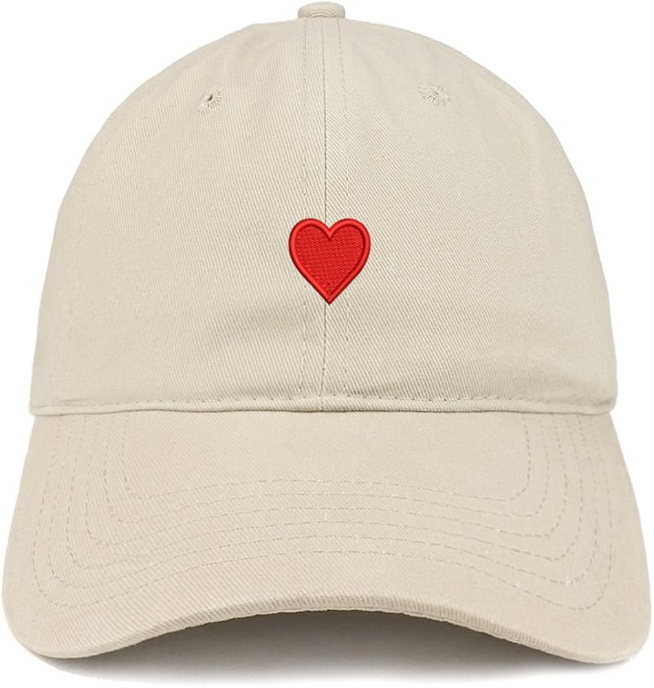 Trendy Apparel Shop Emoticon Heart Embroidered Cotton Adjustable Ball Cap Dad Hat | Amazon (US)