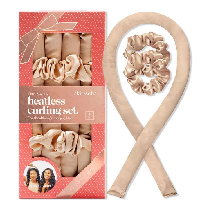Limited Edition Holiday Champagne Satin Heatless Curling Set | Ulta