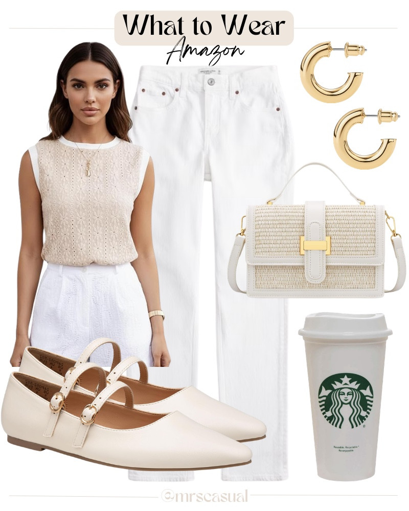 White jeans + a neutral sweater tee = the easiest chic outfit 🤍 Who else lives in white denim this time of year?

#LTKmomlife #LTKSeasonal #LTKOver40