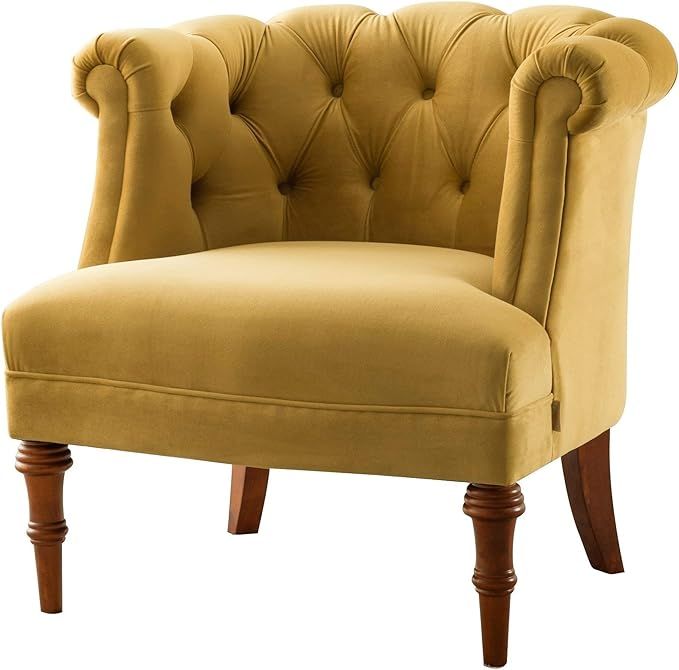 Jennifer Taylor Katherine Tufted Accent Chair, Large, Gold | Amazon (US)