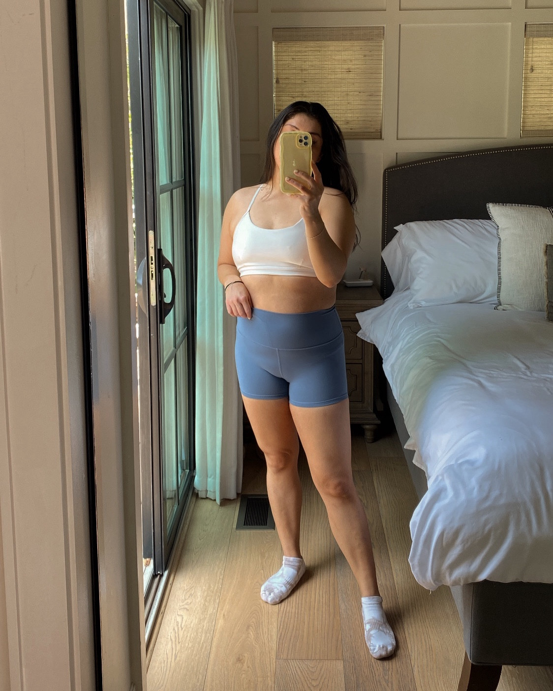 my new fave workout shorts for Pilates!!!! they’re buttery soft and very breathable! Loving this ocean blue with ivory 🐚🌊 

#LTKMidsize #LTKFitness