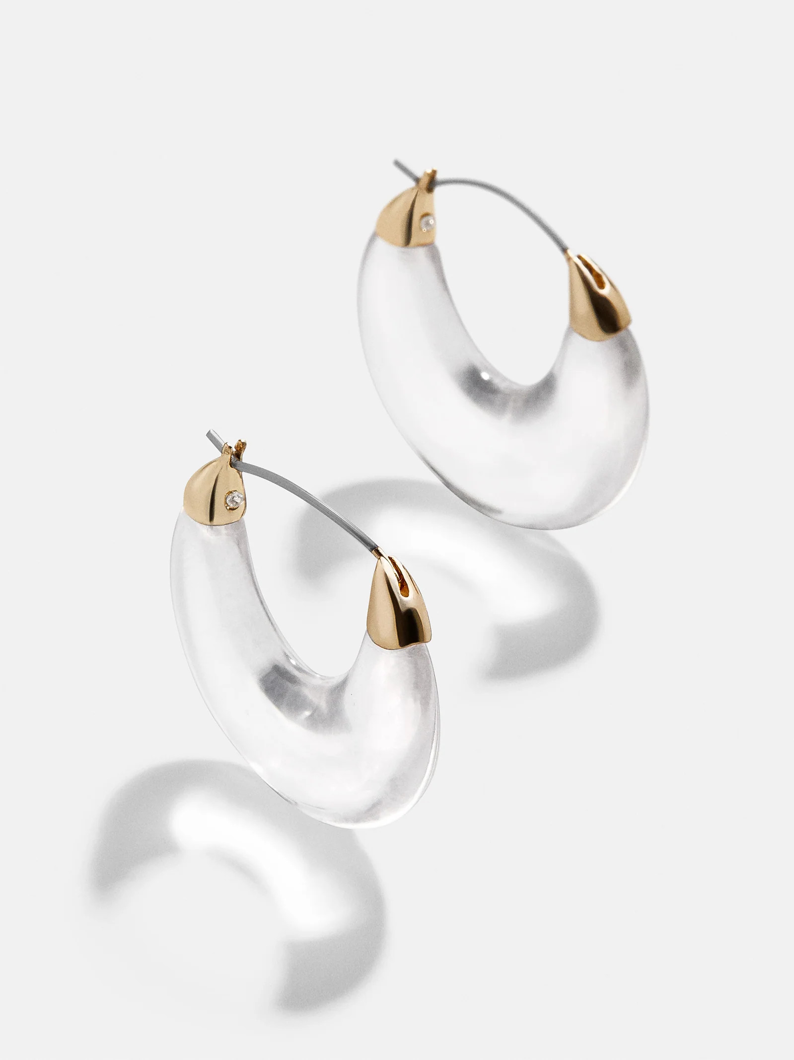 Tia Earrings - Clear/Gold | BaubleBar (US)