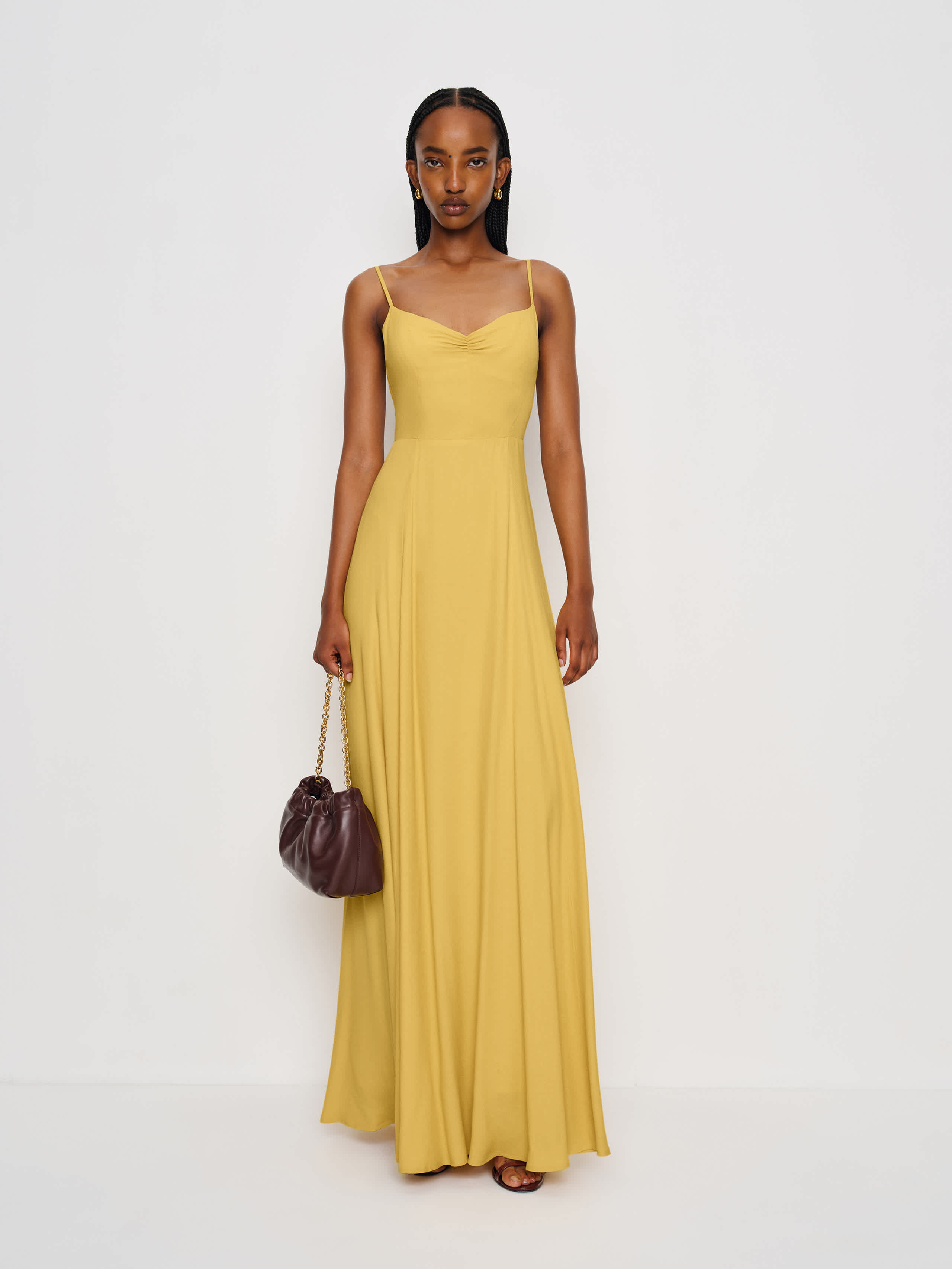 Reformation Thistle Dress Yellow 4 | Reformation (Global)