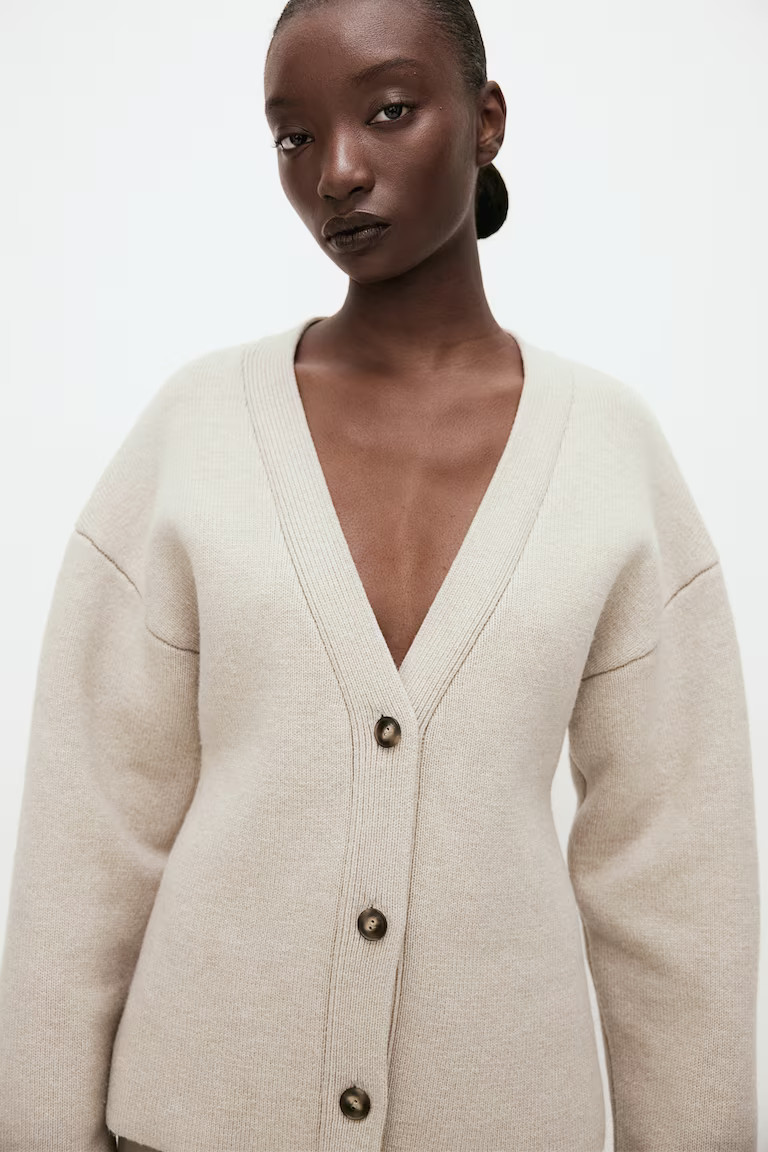 Cardigan aus Wolle - Beige - Ladies | H&M AT | H&M (DE, AT, CH, NL, FI)