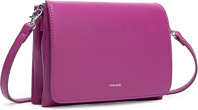 Pixie Mood GIANNA-CBODY-PINK-OS Pebbled Exterior Dual Straps, Vegan Leather Crossbody Handbag Pur... | Amazon (US)