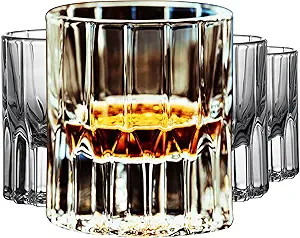 Whiskey Glasses, Heavy-base Rocks Glasses, 7.5oz Whisky Glass Sets Of 4, Bourbon Glass Gift For M... | Amazon (US)