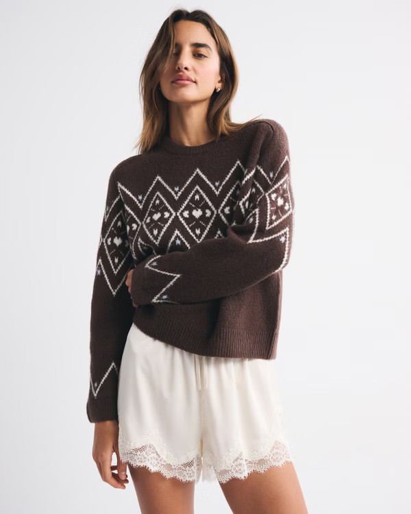 Women's The A&F Madeline Cable Crew Sweater | Women's New Arrivals | Abercrombie.com | Abercrombie & Fitch (US)