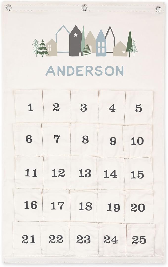 Weddingstar Customizable Reusable Fabric Christmas Advent Calendar - Winter Cottages | Amazon (US)