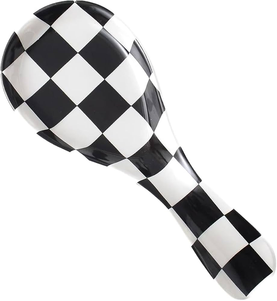 Ceramic Spoon Rest for Stove Top, Checkered Spoon Holder Utensil Rest, Cute Spoon Rests for Coffe... | Amazon (US)