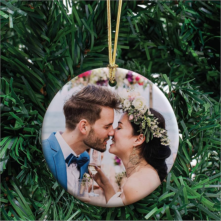 Personalized Christmas Photo Ornament 2024 w/Any Picture, Upload Any Photo - Optional Text - Keep... | Amazon (US)