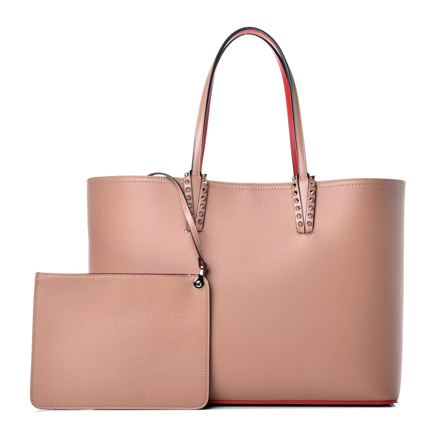 Calfskin Spikes East West Cabata Tote Nude | Fashionphile