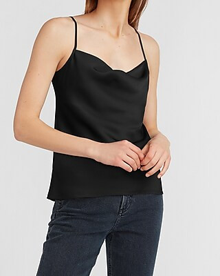 Satin Cowl Neck Cami | Express