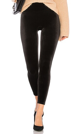 SPANX Velvet Legging in Very Black | Revolve Clothing