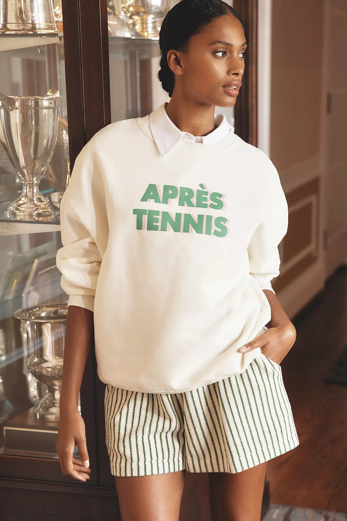 KULE Oversized Après Tennis Sweatshirt | Anthropologie (US)