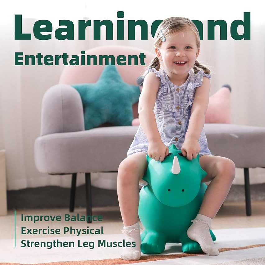 Babe Fairy Dinosuar Bouncy Horse Hopper-Jumping Animals Hopping Toys-Inflatable Bouncing HorseToys-U | Amazon (US)