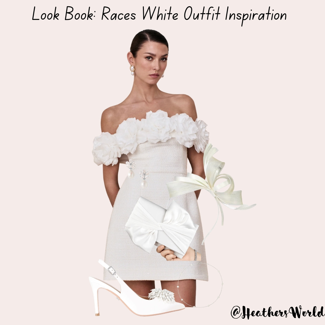 Look Book Races White Outfit Inspiration  

#lookbook #ootd #fashion #springootd #outfitinspo #ladiesday #racesoutfits  

 #LTKuk #LTKspring #LTKstyletip