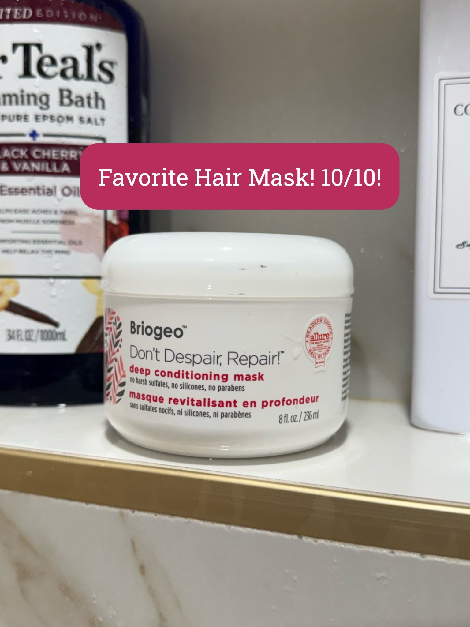 Don’t sleep on this hair mask! I’ve been using it for a few months now and my hair feels so much stronger and I have less breakage than I did postpartum! 💗

#grwm

#LTKselfcare #LTKmomlife #LTKgrwm