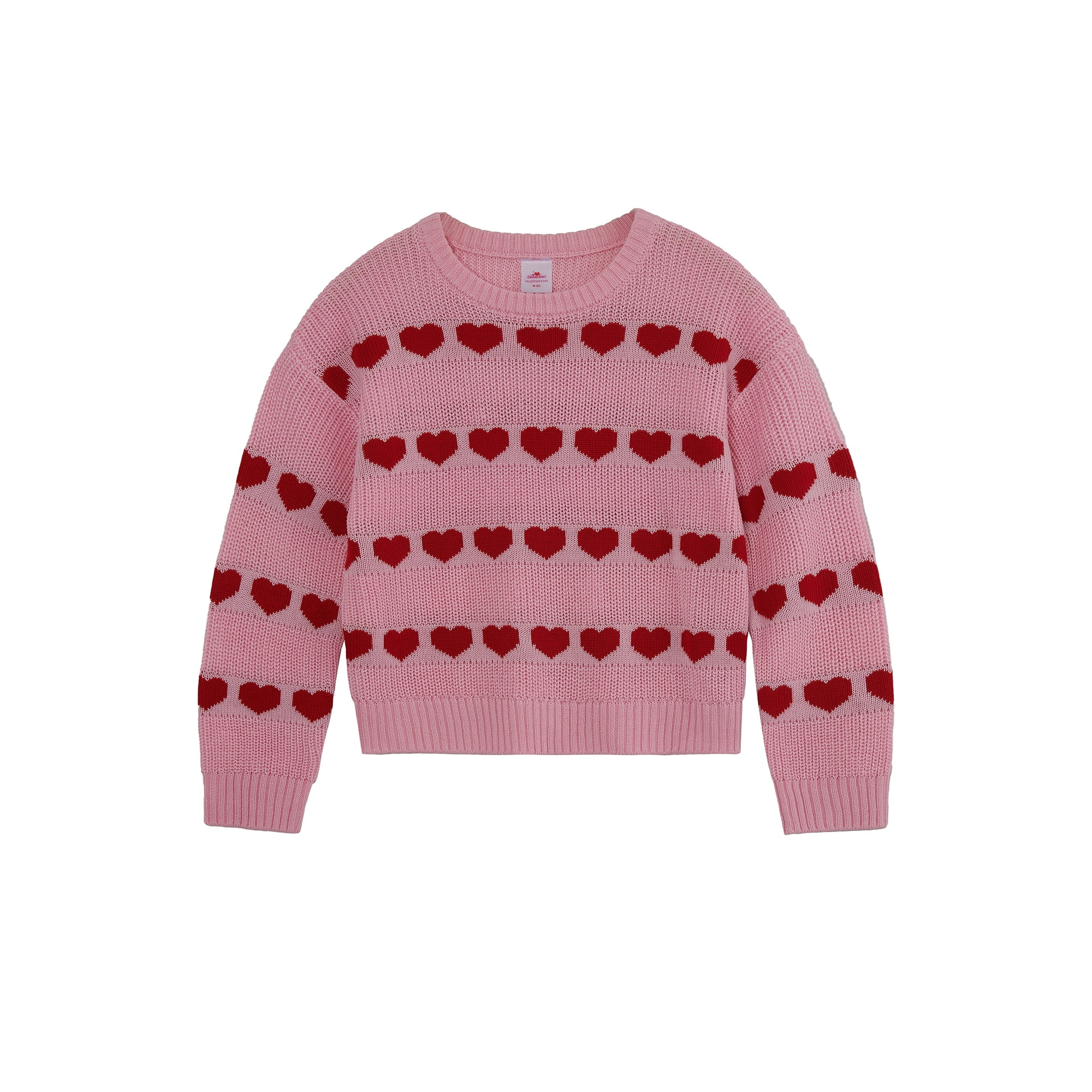 Way to Celebrate Girls Valentine's Day Sweater, Sizes 4-18 | Walmart (US)