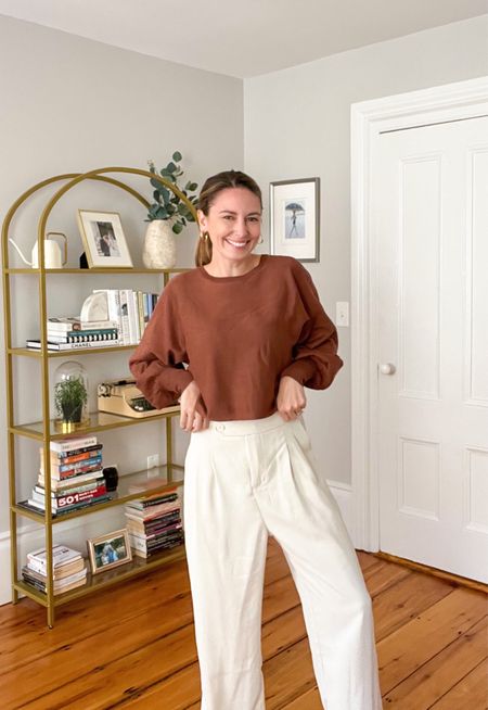 Easy work outfit, work outfit, fall style, mom looks, cute wfh style, trouser pants, tts 

#LTKunder100 #LTKworkwear #LTKSeasonal