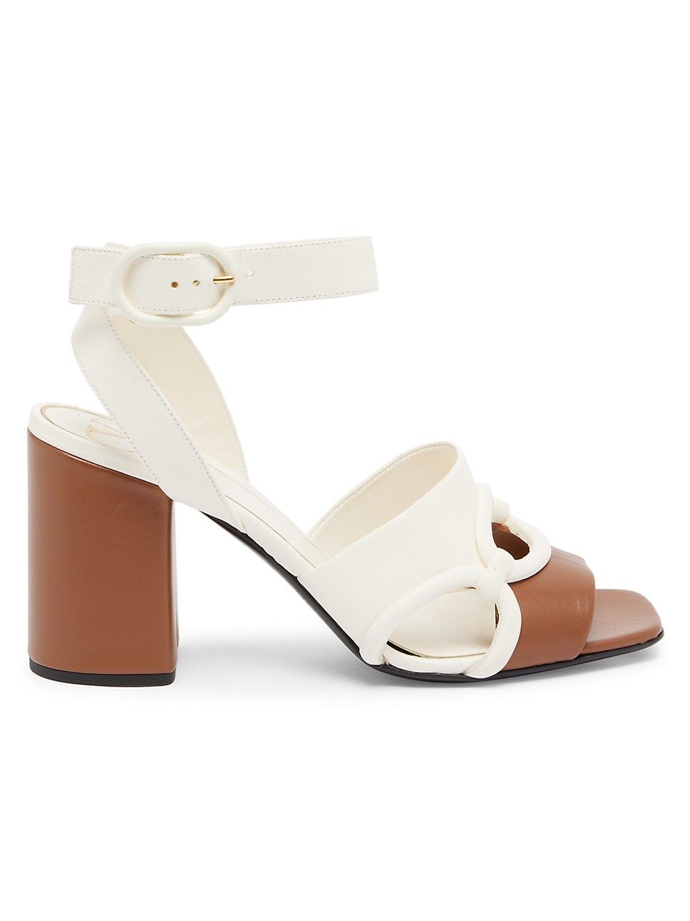 Leather Block Heel Sandals | Saks Fifth Avenue