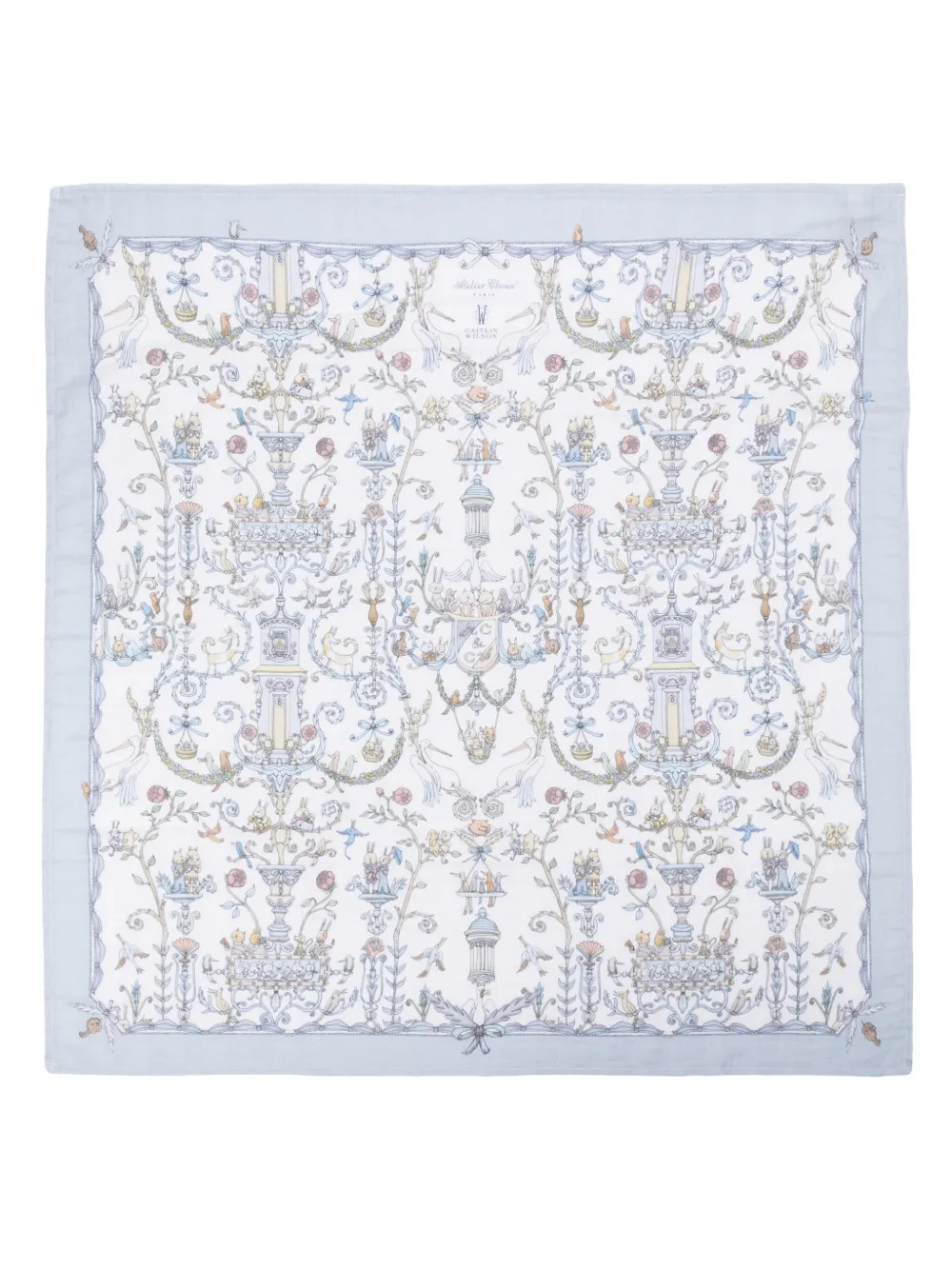 Atelier Choux motif-print Organic Cotton Blanket - Farfetch | Farfetch Global
