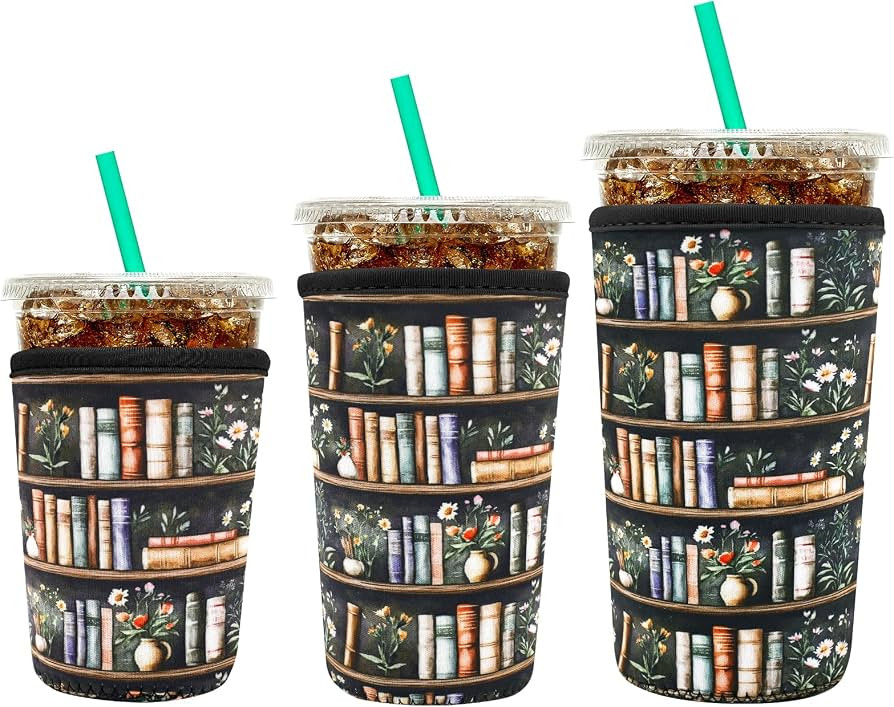 YR Reusable Neoprene Insulator Sleeve for Iced Coffee Cups, 3 Pack Coffee Coolies sleeves for Ice... | Amazon (US)