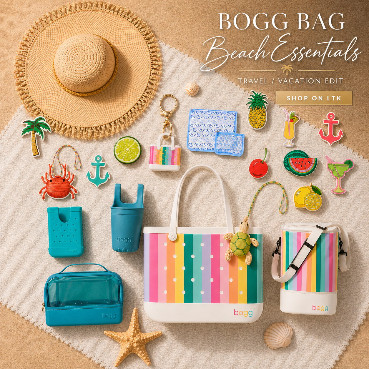 Bogg Bag Summer | Down the Shore Edit | Bags, Accessories & Vacation Essentials

The Bogg Bag beach essentials edit that makes every vacation day feel organized, colorful, and ready for anything ☀️

This setup is such a fun summer find if you want one beach bag moment that feels cute, practical, and fully packed without looking chaotic.

The striped Bogg Bag, matching cooler bag, pouches, cup holders, keychains, beach charms, fruit pieces, and travel accessories make this perfect for sunscreen, snacks, drinks, lip balm, keys, sunnies, wipes, and all the little things you always need by the water.

What I love about this edit is that it gives “vacation packing, but make it cute” energy — bright, beachy, organized, and so easy to grab for every sunny plan.

It’s perfect for beach days, pool days, resort trips, lake weekends, boat days, summer travel, family vacations, and gift ideas for anyone who loves a fun but functional beach setup.

I did the digging for you — if you want a Bogg Bag edit that feels playful, packable, organized, and made for summer memories, this beach essentials setup is the one I’d check before the cutest pieces sell out.

📌 SAVE this for beach bag ideas, Bogg Bag accessories, vacation packing, and summer travel finds.

↓ Everything is linked!

#LTKSaleAlert #LTKSwim #LTKTravel