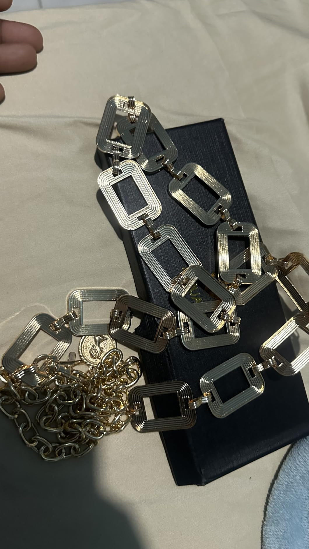 Women's Chain Belt Metal Waist Belt Chunky Belly Link Belt | Amazon (US)
