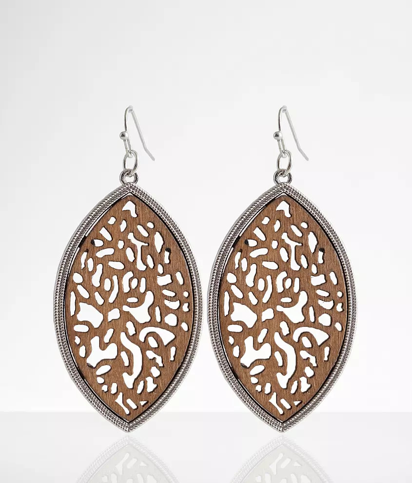 Wood Cut-Out Drop Earring | Buckle