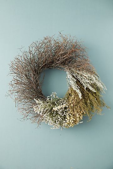 Preserved Floral Gradient Wreath | Anthropologie (US)