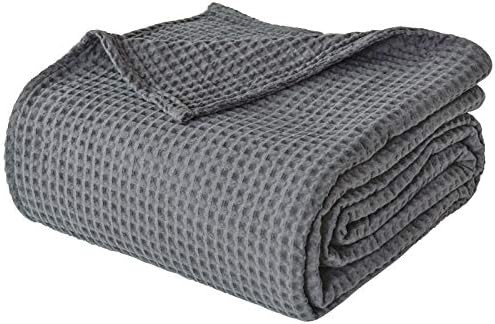 PHF 100% Cotton Waffle Weave Blanket Queen Size 90" x 90" for Home Decorations - Soft Comfortable... | Amazon (US)