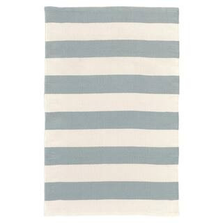 DASH & ALBERT Catamaran Stripe Handwoven Light Blue/Ivory 2 ft. x 3 ft. Outdoor Area Rug RDB197-2... | The Home Depot
