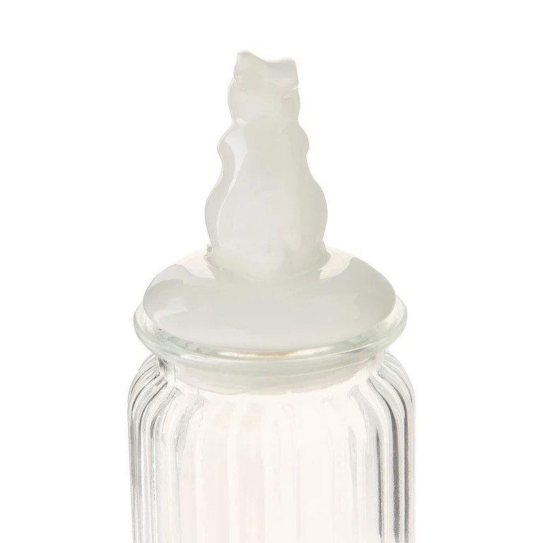 Glass Jar Decoration with Ceramic Bunny Lid, White, 6.5", Easter by Way To Celebrate | Walmart (US)