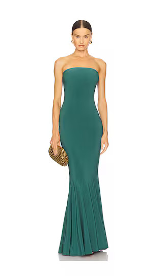 x REVOLVE Strapless Fishtail Gown in Mountain Green | Revolve Clothing (Global)