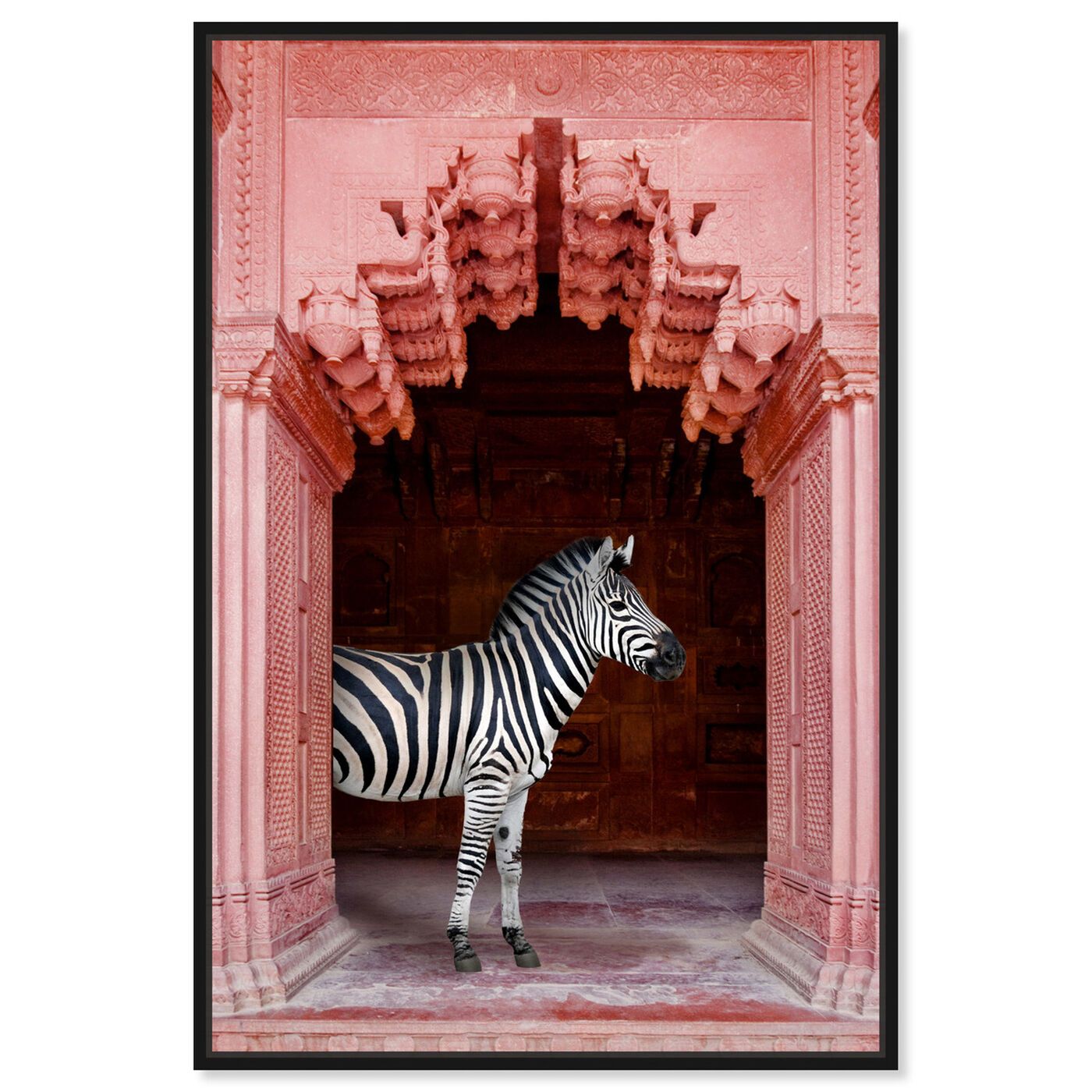 Zebras Apartment is Coral Pink | Animals Wall Art by The Oliver Gal | Oliver Gal
