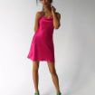 Fuchsia short silk slip dress Mini slip dress dark pink 100% silk cami dress Silk bias cut date d... | Etsy (US)