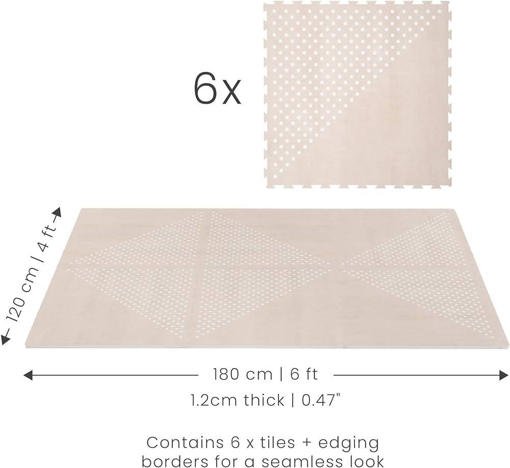 Toddlekind Playmat - Premium Foam Playmat, 4 x 6 feet Premium Quality Foam Play Mat for Babies/To... | Amazon (US)