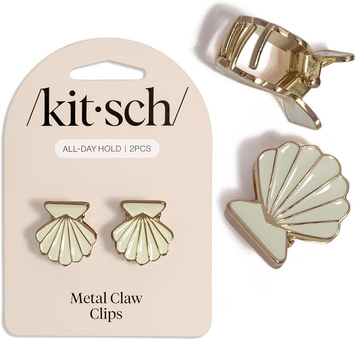 Kitsch Clam Shell Hair Clips - Beach-Inspired Cute Hair Clips | All-Day Strong Hold Metal Hair Ac... | Amazon (US)