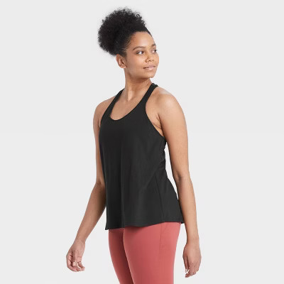 Women's Skinny Racerback Tank Top - All in Motion™ Black M | Target