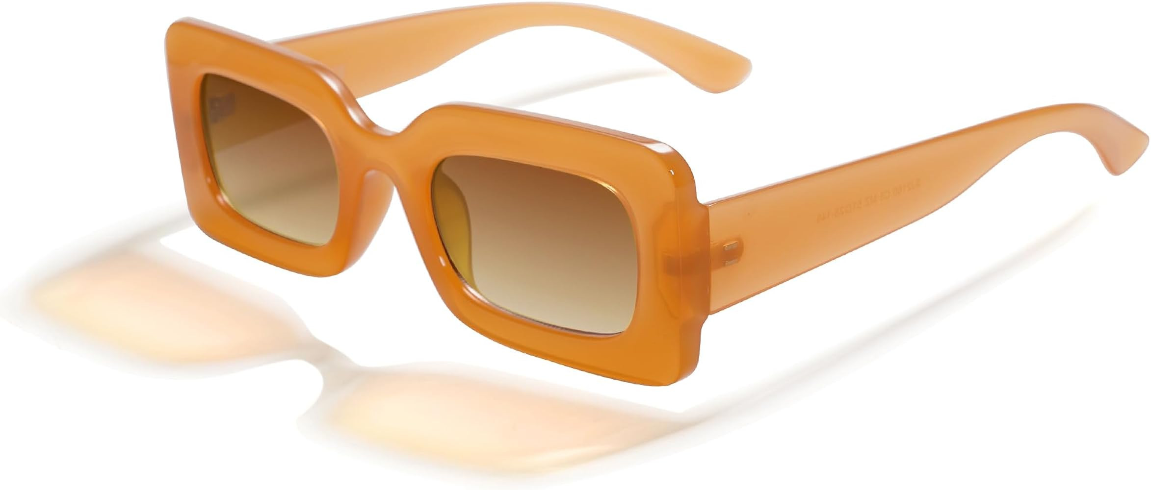 SOJOS Retro 90s Nude Rectangle Sunglasses Womens Mens Trendy Chunky Glasses | Amazon (US)