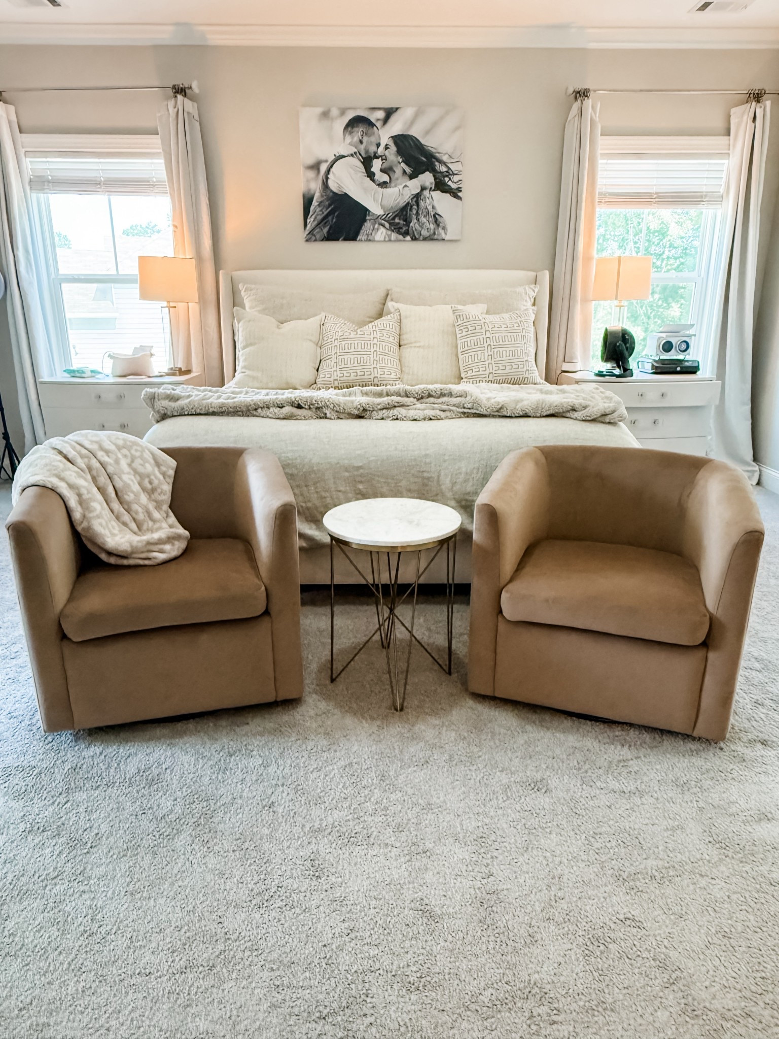 Shop these chairs on sale and this table from Target! The chairs are available in other colors and so comfy, swivel and hold up super well!

Click below to shop!

Chairs | suede | swivel | home decor | table | round side table | gold | marble | blanket | barefoot dreams | bedroom | master | cozy | sale

#LTKStyleTip #LTKSaleAlert #LTKHome