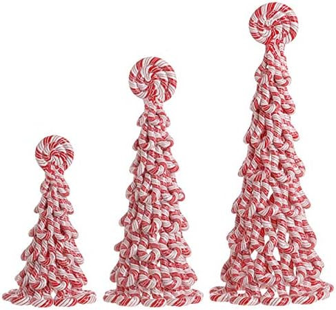 Vita Domi Christmas Holiday Peppermint Candy Cane Tree Table Top Ornaments Assorted Set (13.50 In... | Amazon (US)