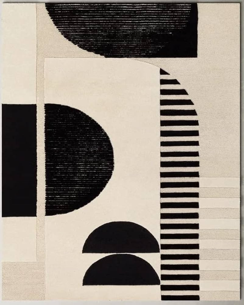 Wool Area Rug and Area Carpets Suitable for Living Room, Bedroom, Dining Room, Home Office, Hand ... | Amazon (US)