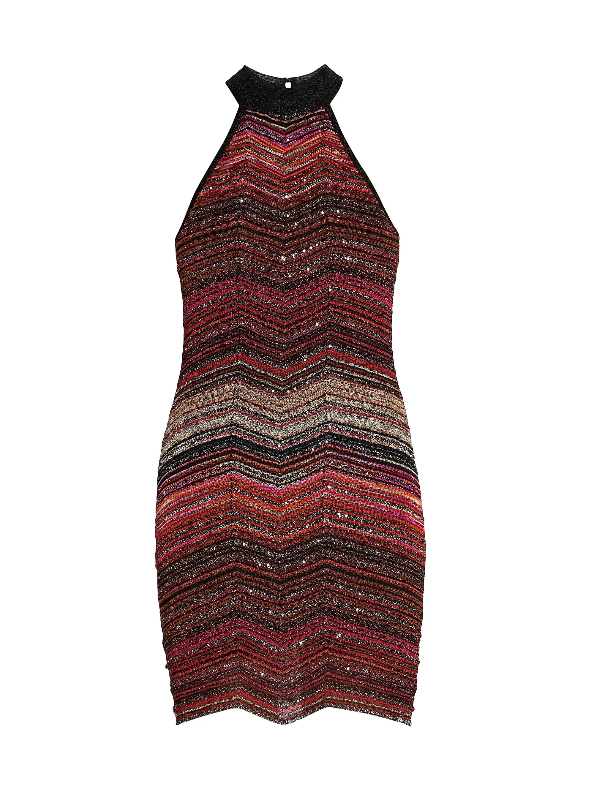 Missoni Shimmer Chevron Halter Minidress | Saks Fifth Avenue | Saks Fifth Avenue