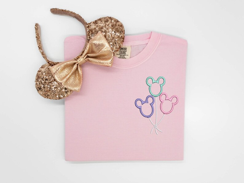 Disney Balloons Embroidered Tshirt, Mickey Balloons Embroidered Shirt, Balloons T-shirt, Disney S... | Etsy (US)