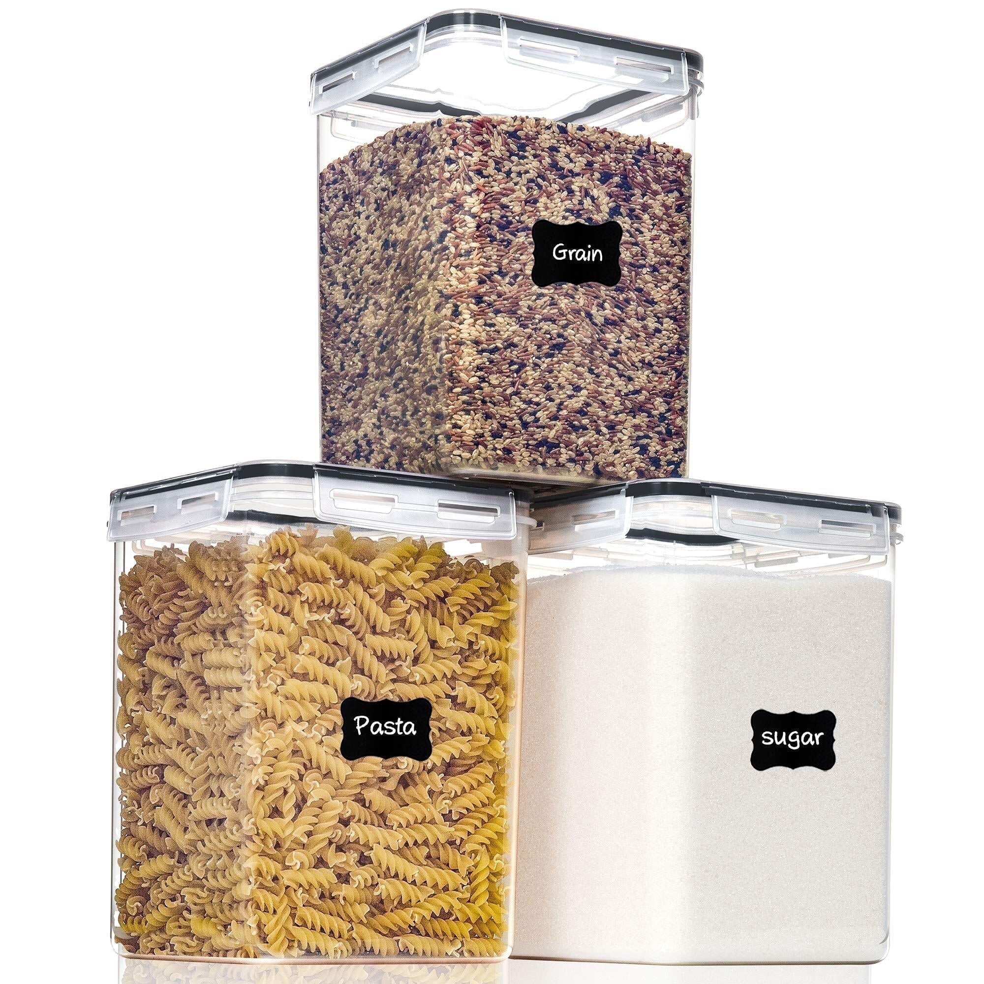 Airtight Flour Container, Pantrystar 3 Pcs Extra Large Tall Plastic Pantry Storage Canister, 5.2L... | Walmart (US)