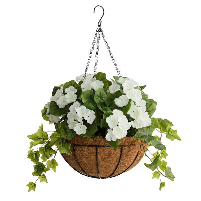 Hanging Geranium Basket, 23" | At Home