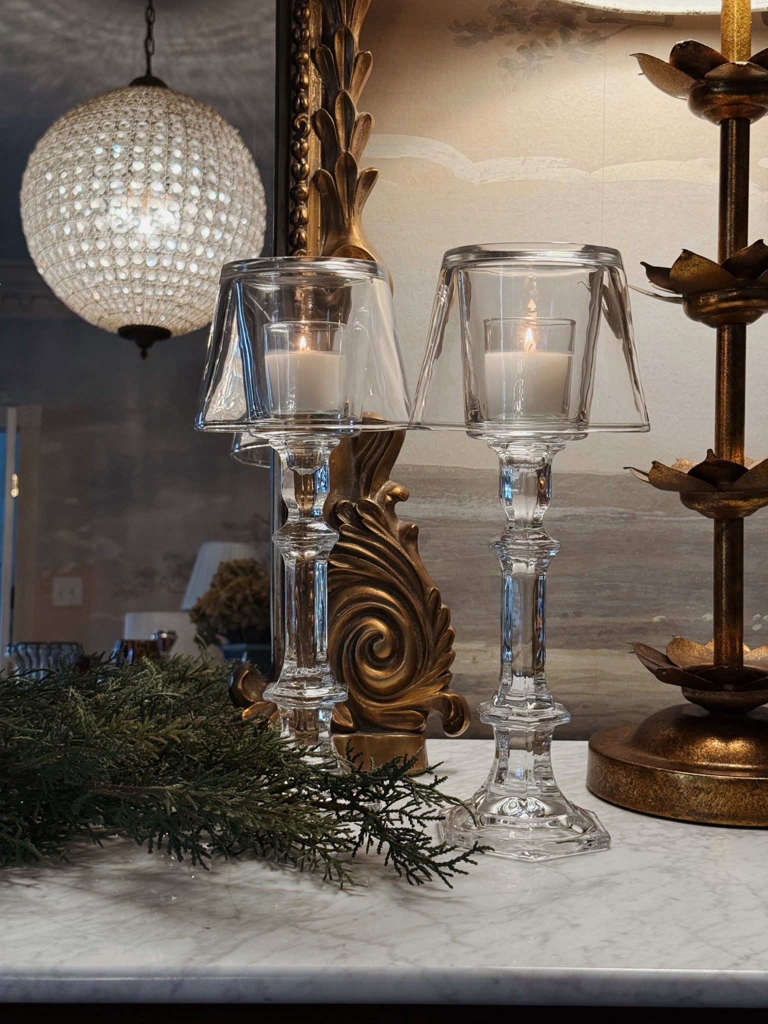 The prettiest candle holders to complete my Christmas tablescape! Shipped so fast too! Wayfair is having Cyber Week with up to 70% off and as always, get and free shipping over $55 @wayfair #ad #wayfairpartner #wayfair