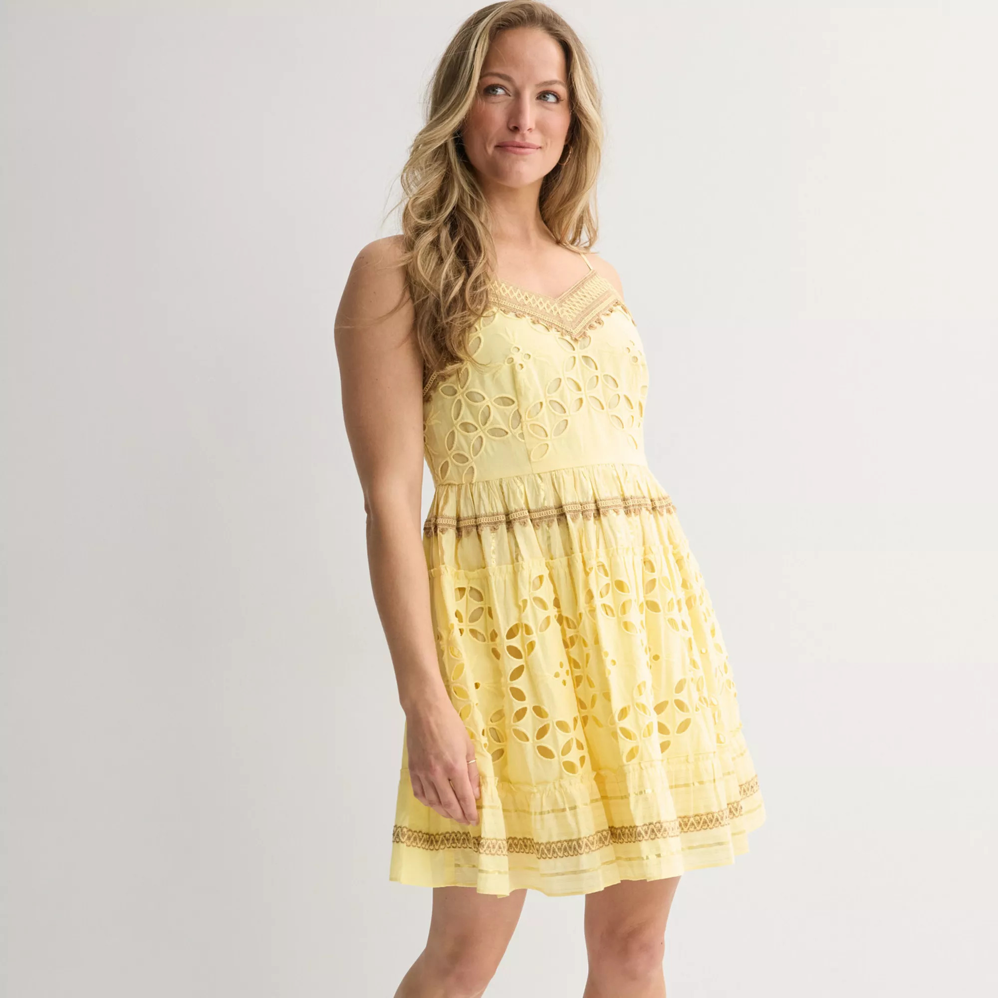 Women's Farmers Market Tiered Short Slip Dress | Kohl's
